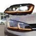 VW GOLF MK7.5 Chrome HEAD Lamps LED DRL BI XENON GTD SWIPE SEQUENTIAL INDICATOR